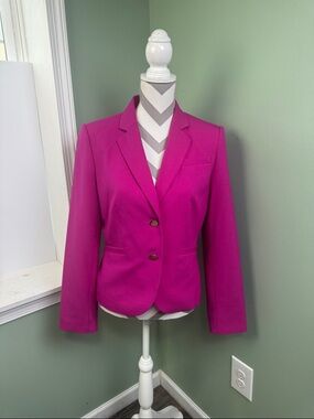 Calvin Klein Fuchsia Two-Button Tailored Blazer 8